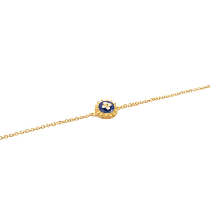 Snail bracelet in gold-plated silver.