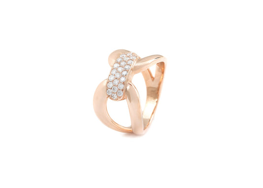 Rose gold and diamond ring