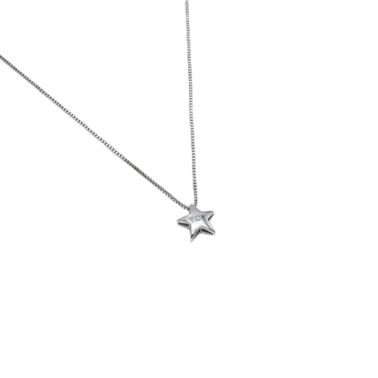 Fio estrela em ouro branco e diamante