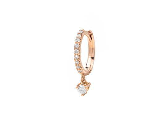 Argolas em ouro rosa e diamantes