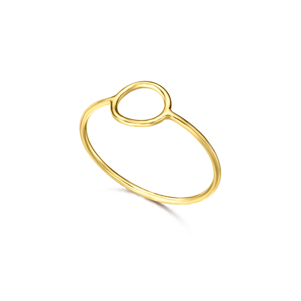 Anel com círculo em ouro