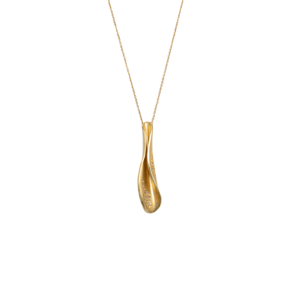 Wave necklace in gold and diamonds.