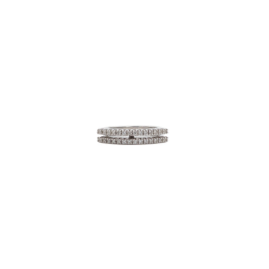 Anel em ouro branco e diamantes