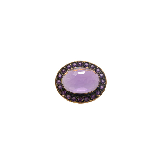 Jupiter ring in gold and amethyst.